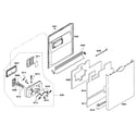 Bosch SHE43P02UC/60 door assy diagram