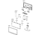 Samsung LN32C450E1DXZA cabinet parts diagram