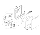 Bosch SHE43P06UC/58 door assy diagram