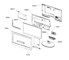 Samsung UN19C4000PDXZA cabinet parts diagram
