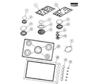Fisher & Paykel CG365CWACX1-88539A panel assy diagram