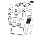 Fisher & Paykel CG365DWACX1-88540A panel assy diagram