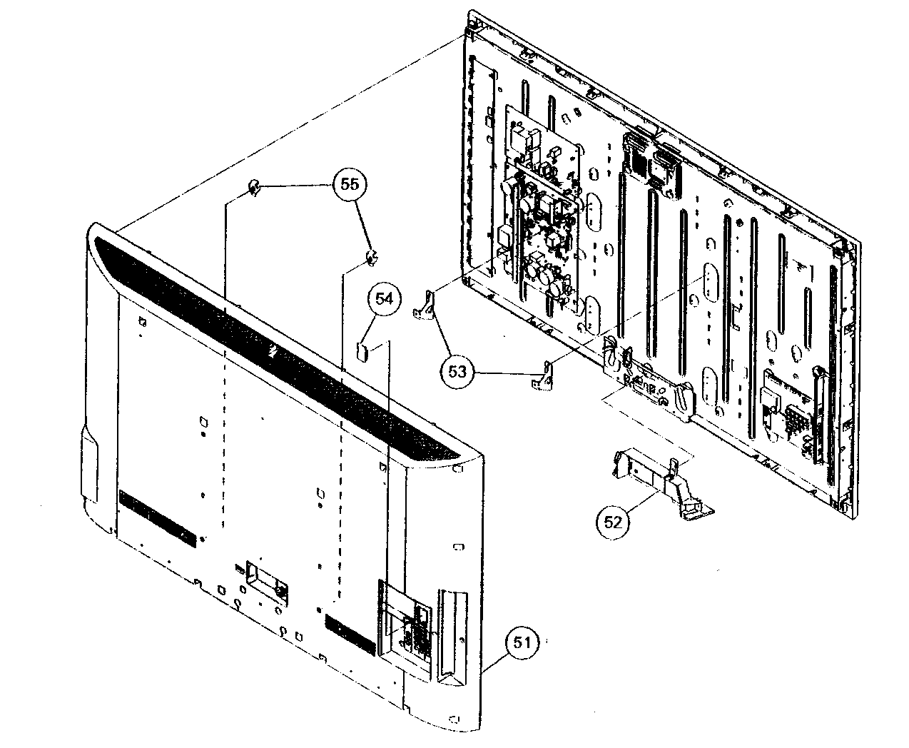 Rear cabinet