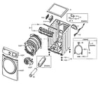 Samsung DV520AEW/XAA cabinet parts diagram