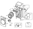 Samsung DV520AGW/XAA cabinet parts diagram