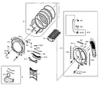 Samsung DV520AGW/XAA drum parts diagram