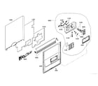 Bosch SHE45C05UC/40 door assy diagram