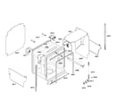 Bosch SHE45C05UC/50 cabinet assy diagram