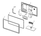Samsung UN55C5000QFXZA cabinet parts diagram