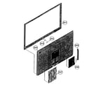 Sony KDL-32EX710 front assy diagram