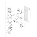 Samsung RS261MDBP/XAA refrigerator diagram