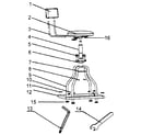 Craftsman 875829410 workshop stool diagram