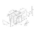 Bosch SHE46C05UC/40 cabinet assy diagram