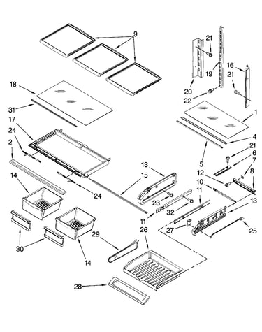Shelf parts