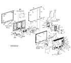 Philips 40PFL7505D/F7 cabinet parts diagram