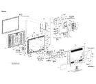 Philips 55PFL5505D/F7 cabinet parts diagram