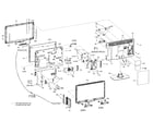 Philips 19PFL4505D/F7 cabinet assy diagram