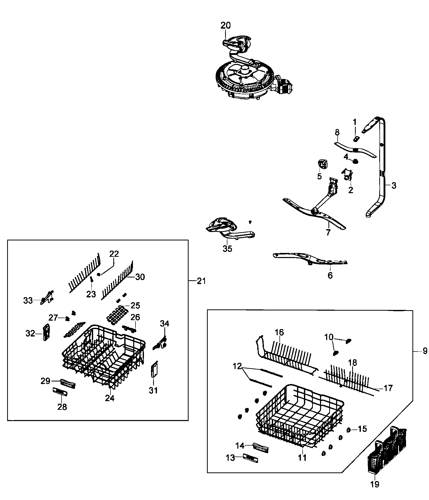 Wash assy