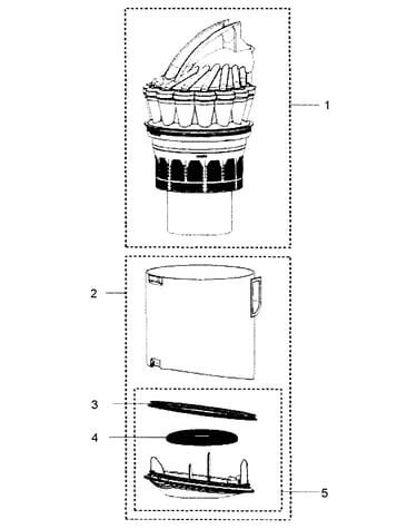Cyclone bin assy