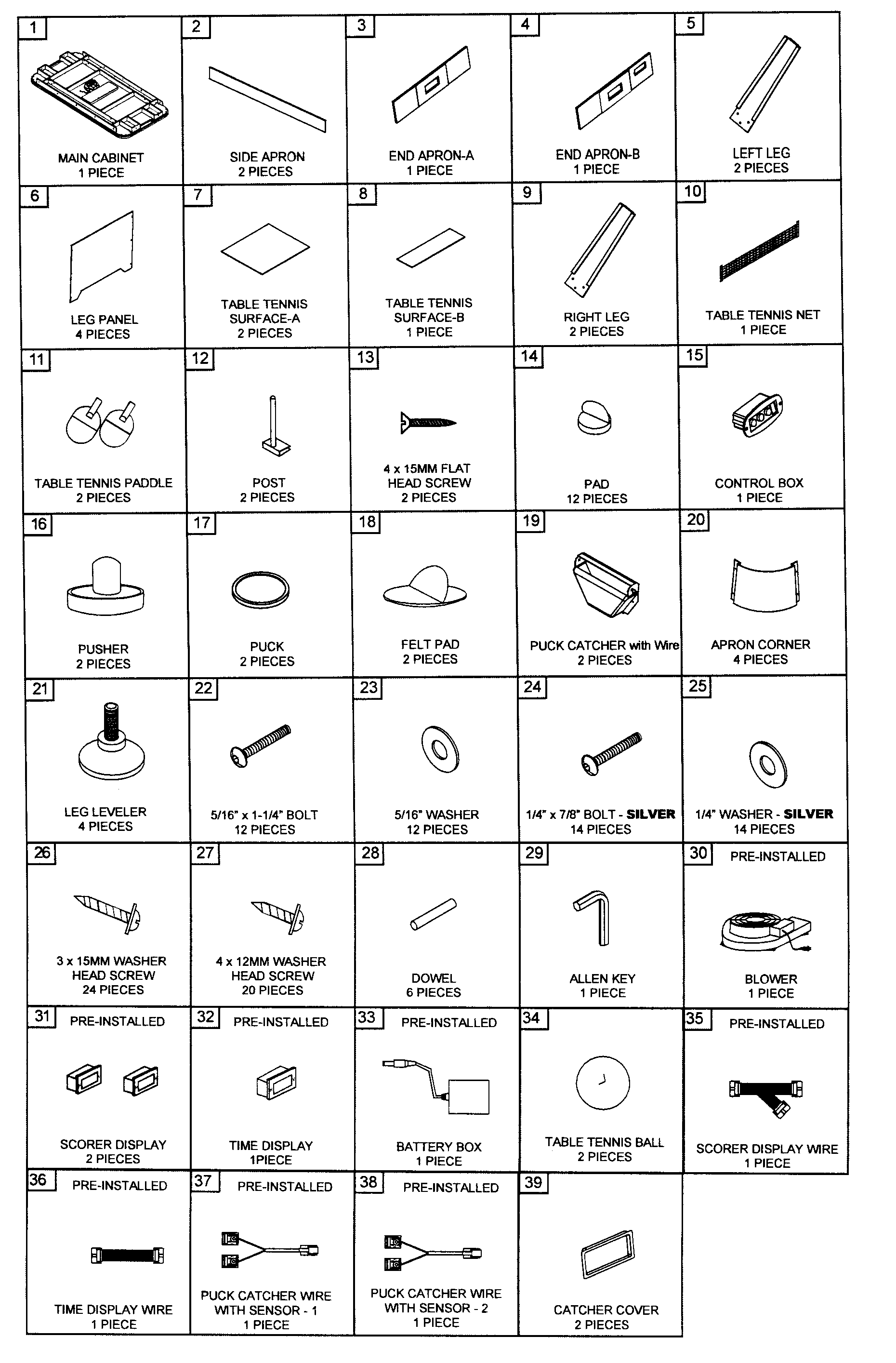 PARTS LIST