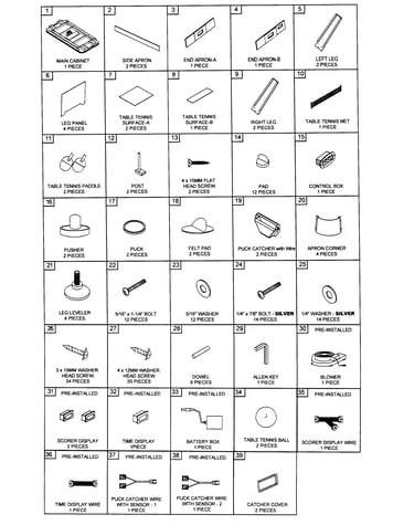 Parts list