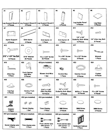 Parts list