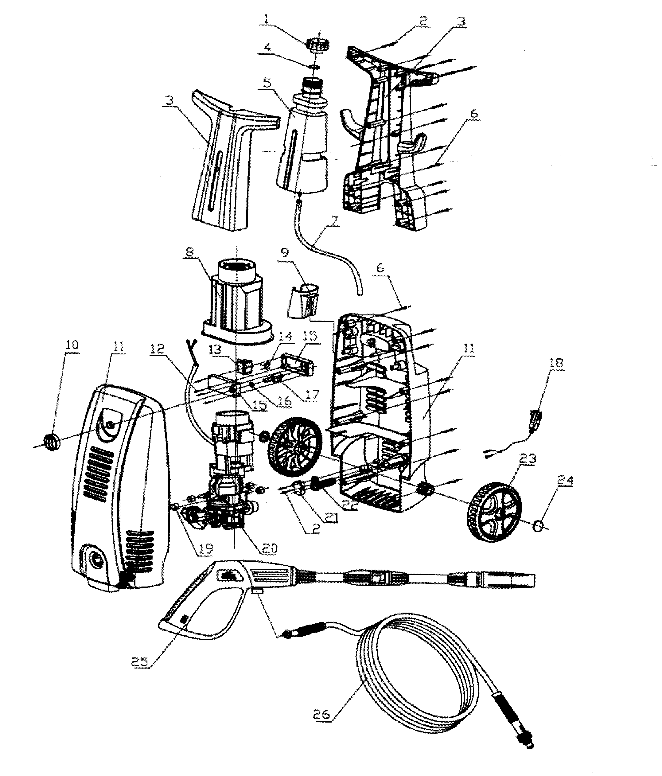 Power washer assy
