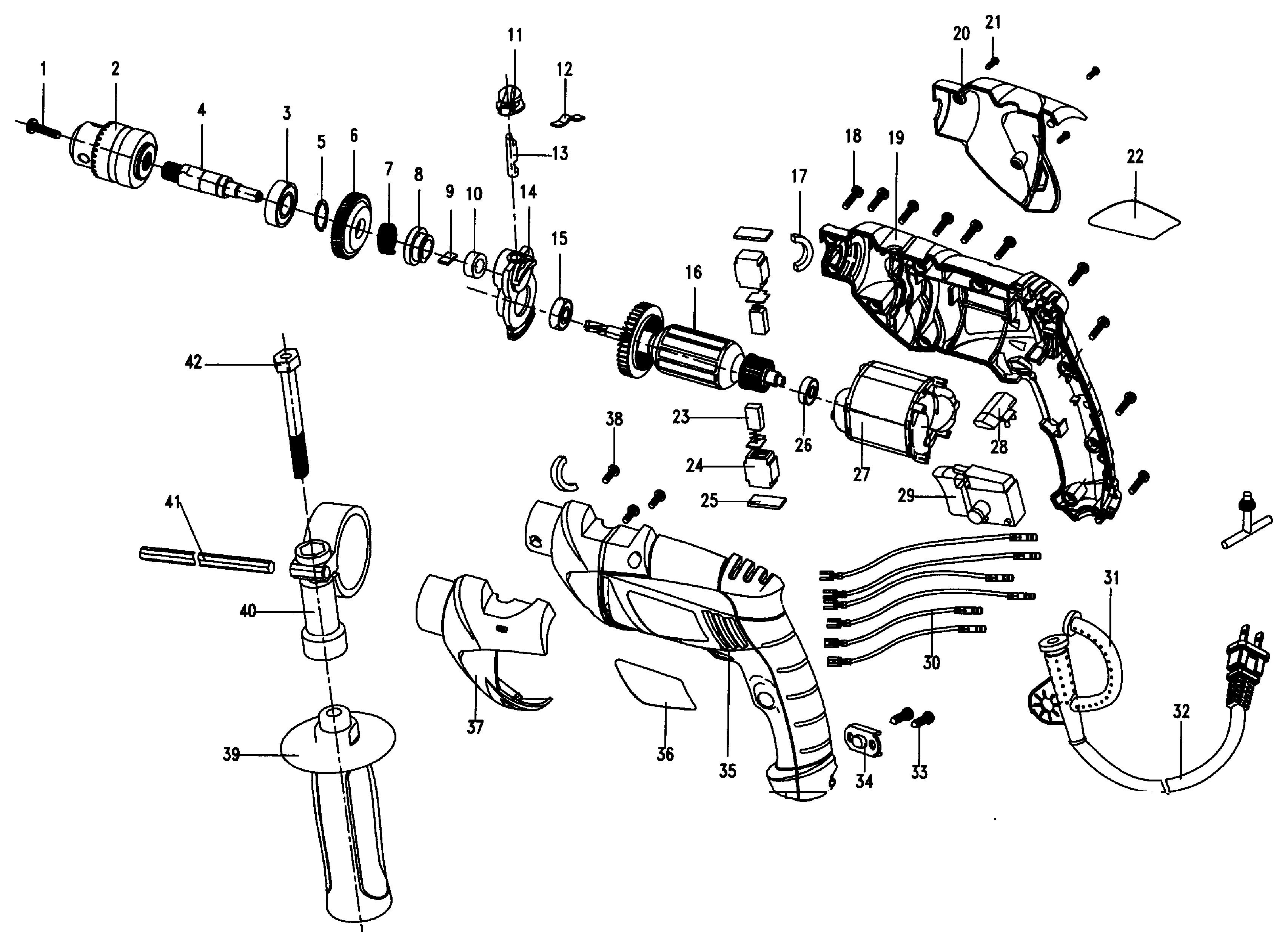Drill hammer assy