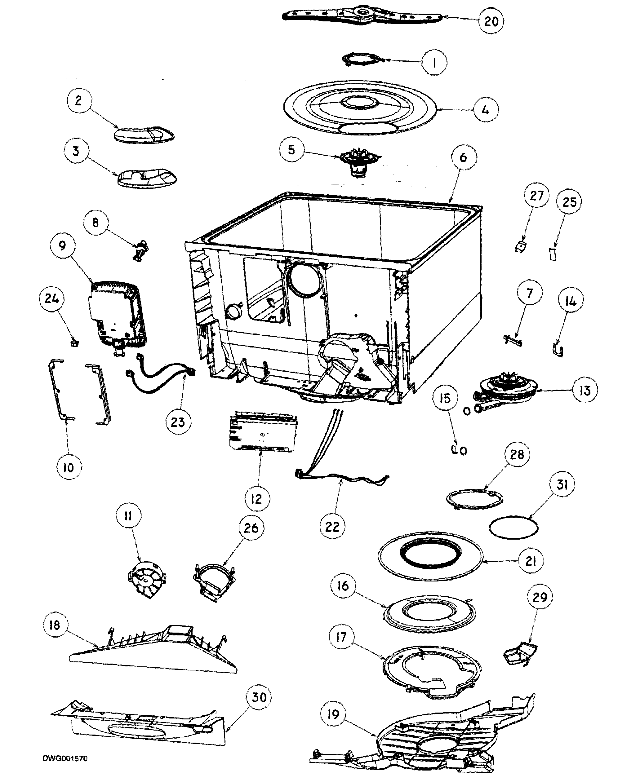 Tub assy