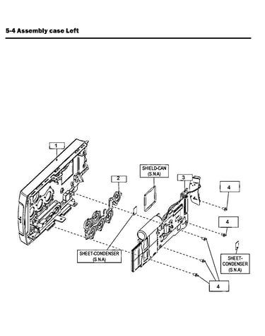 Left case assy
