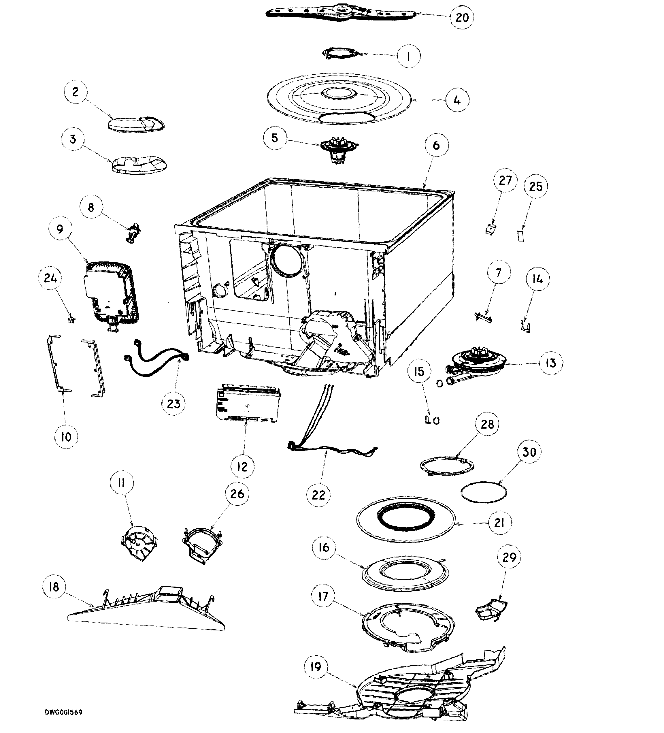 Tub assy