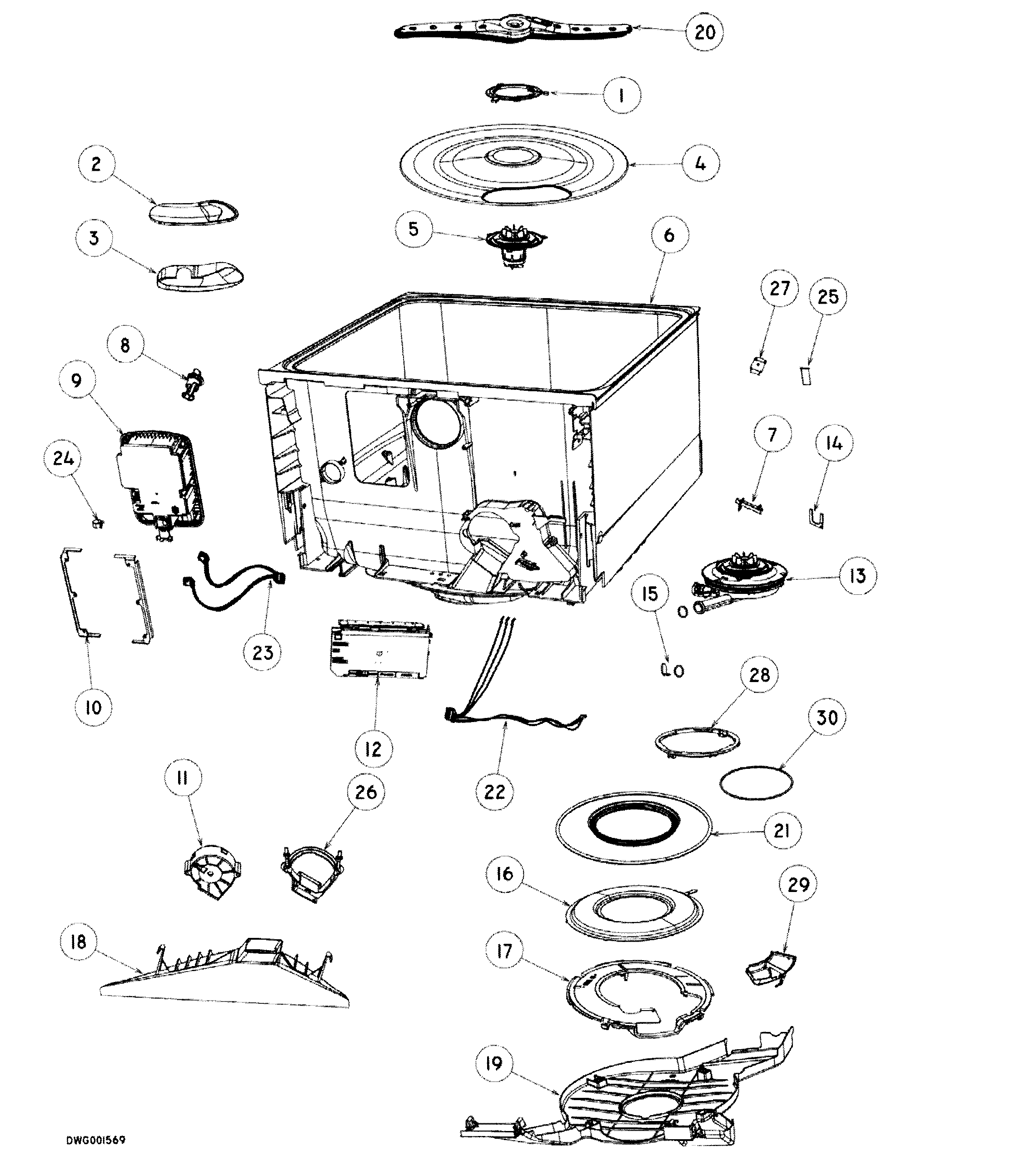 Tub assy