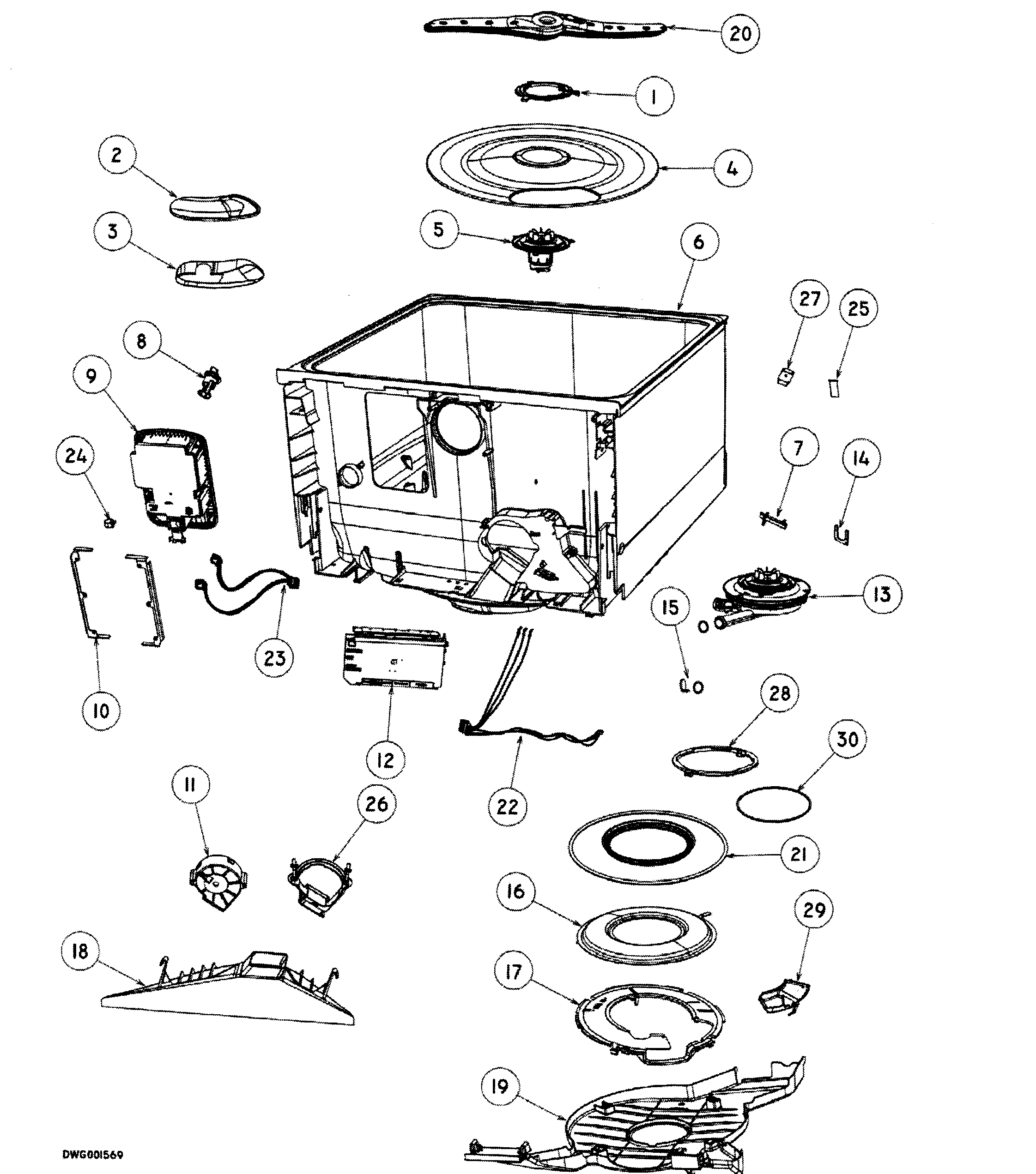 Tub assy