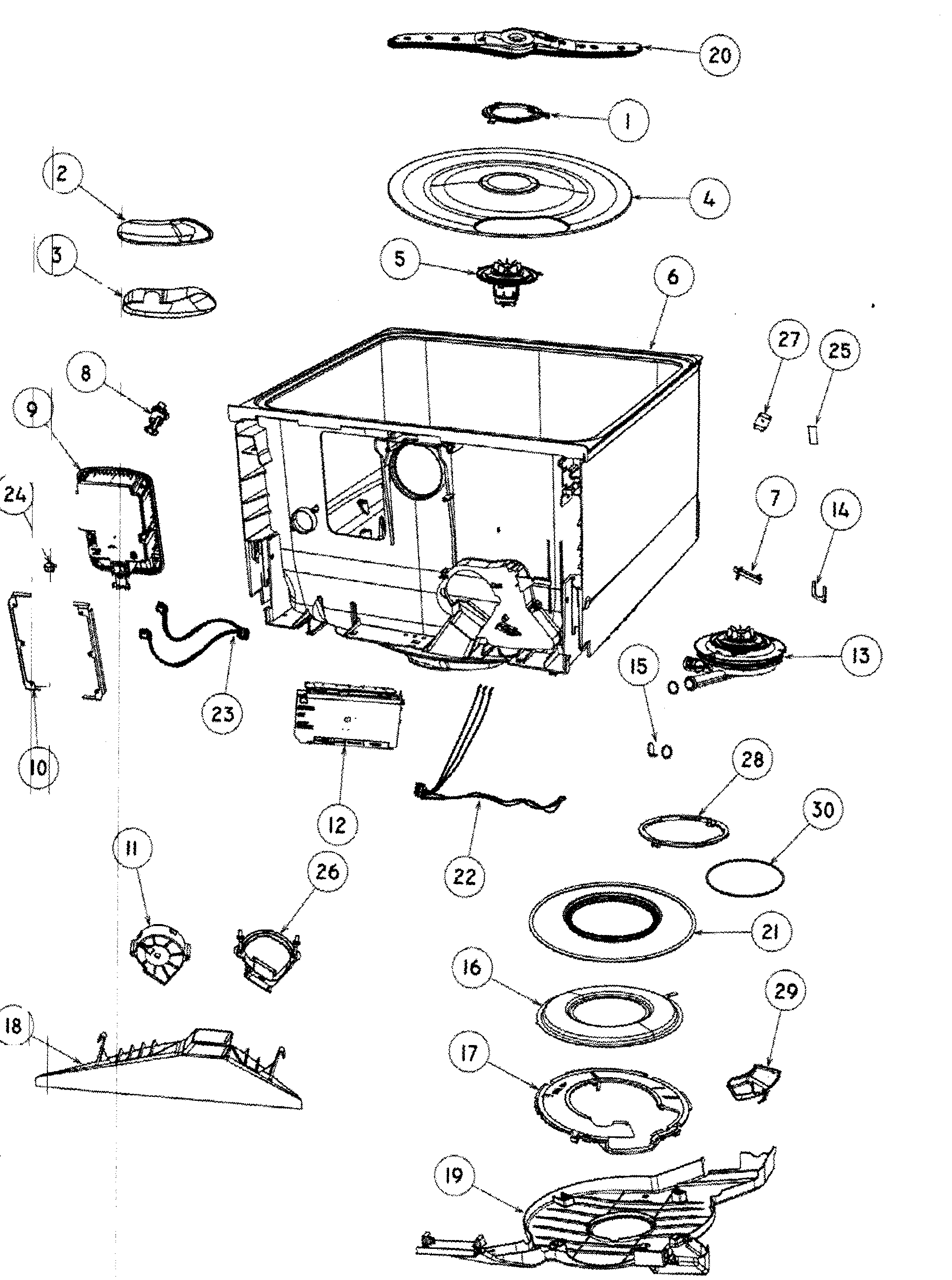 Tub assy