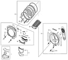 Samsung DV330AEW/XAA-00 drum assy diagram