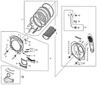 Samsung DV410AGR/XAA drum assy diagram