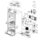 Samsung RF263AEWP/XAA-00 cabinet diagram