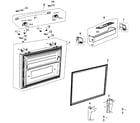 Samsung RF263AEWP/XAA-00 freezer door diagram