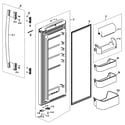Samsung RF197ACWP/XAA-00 right door diagram