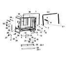 Haier DWL3525DBWW cabinet assy diagram