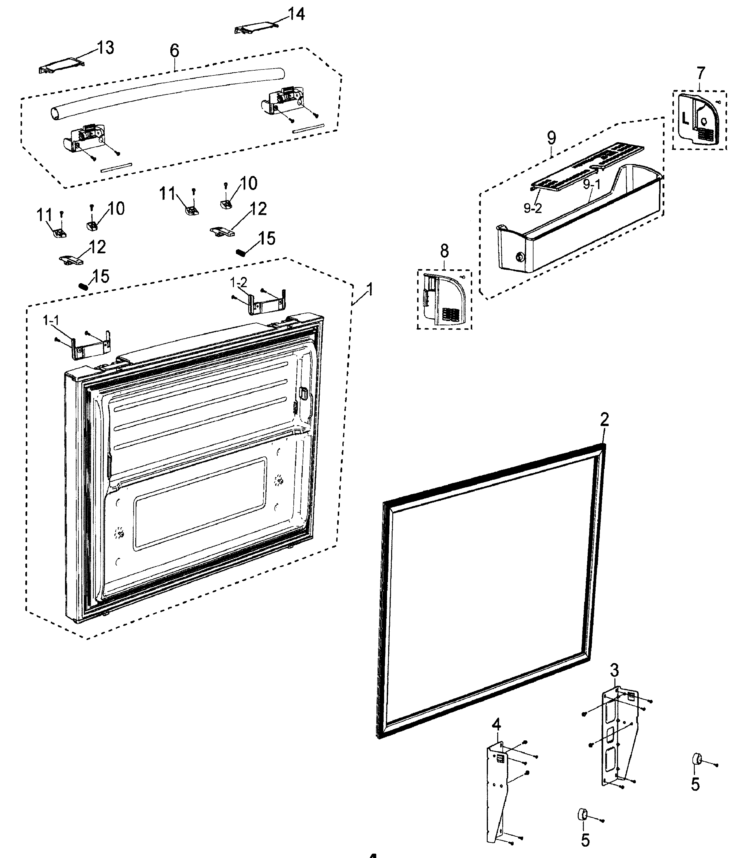 Freezer door