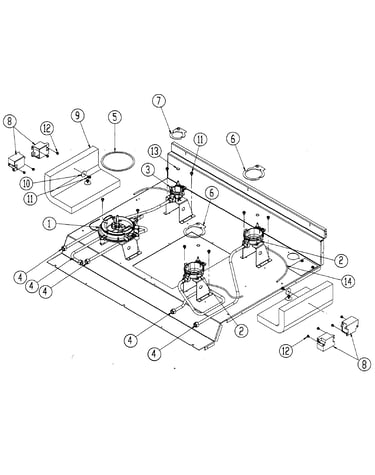 Lower cooktop