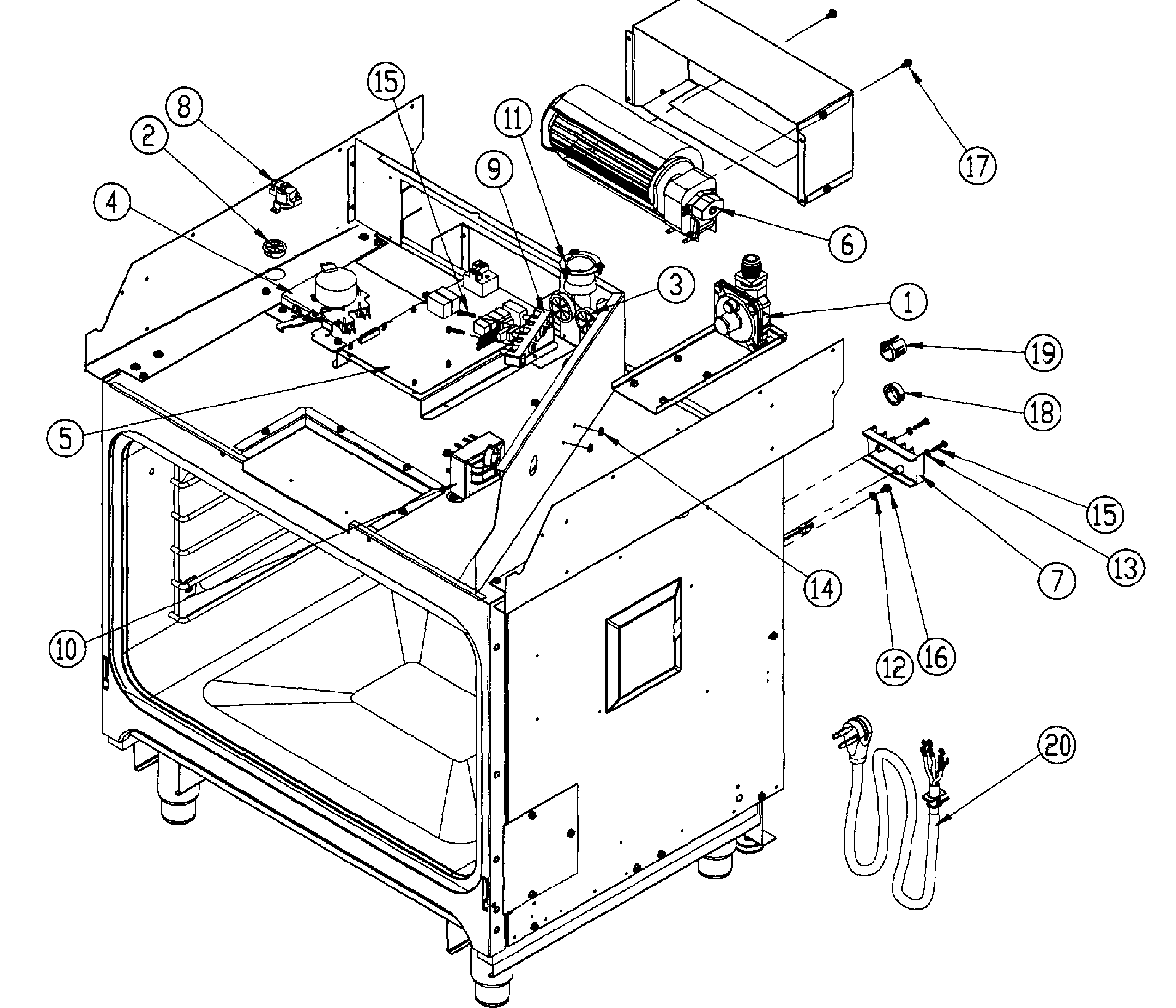 Top case assy