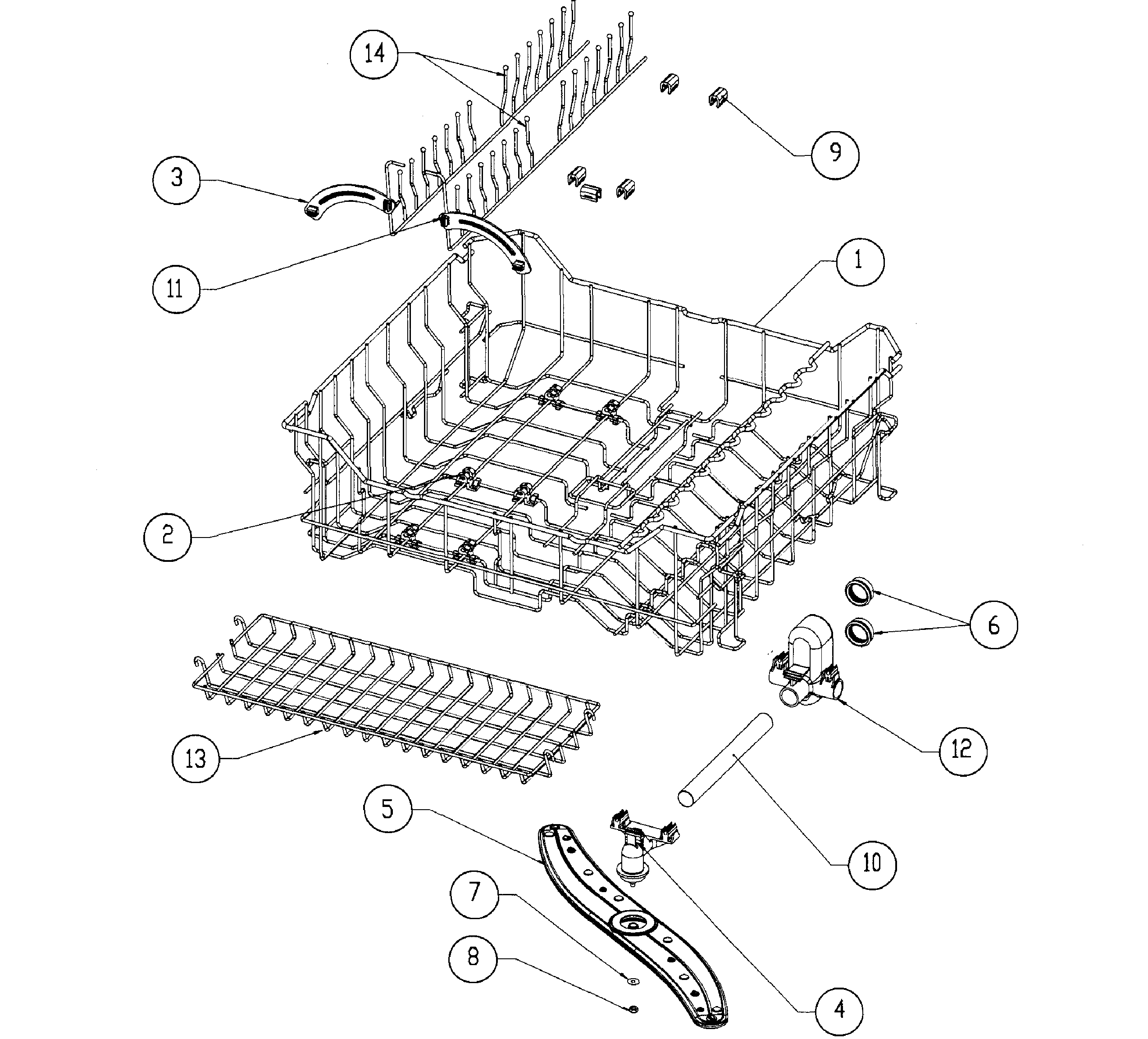 Upper rack