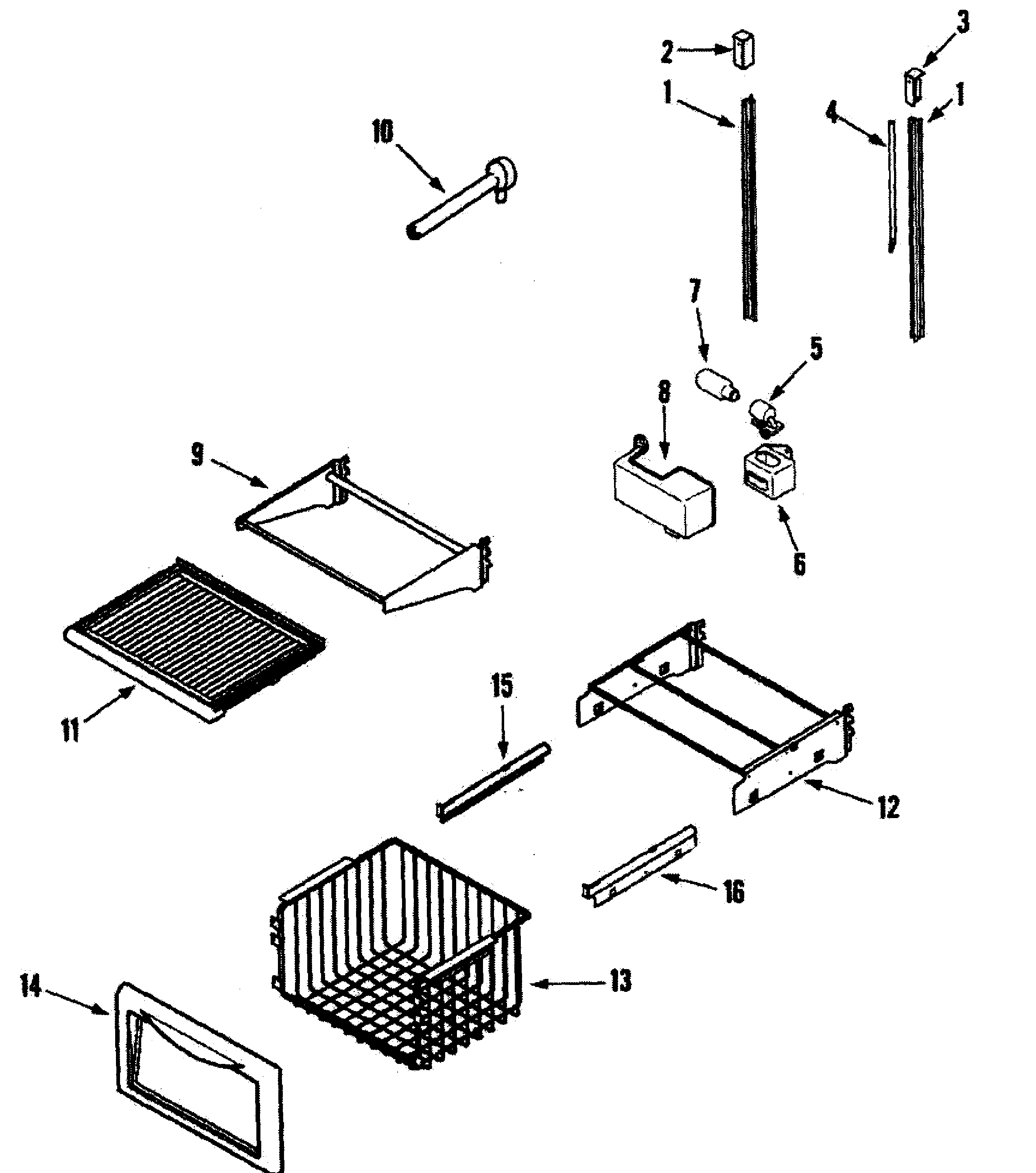 Freezer shelves