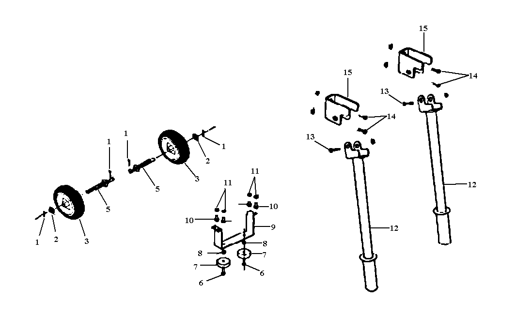 Wheel and handle assy