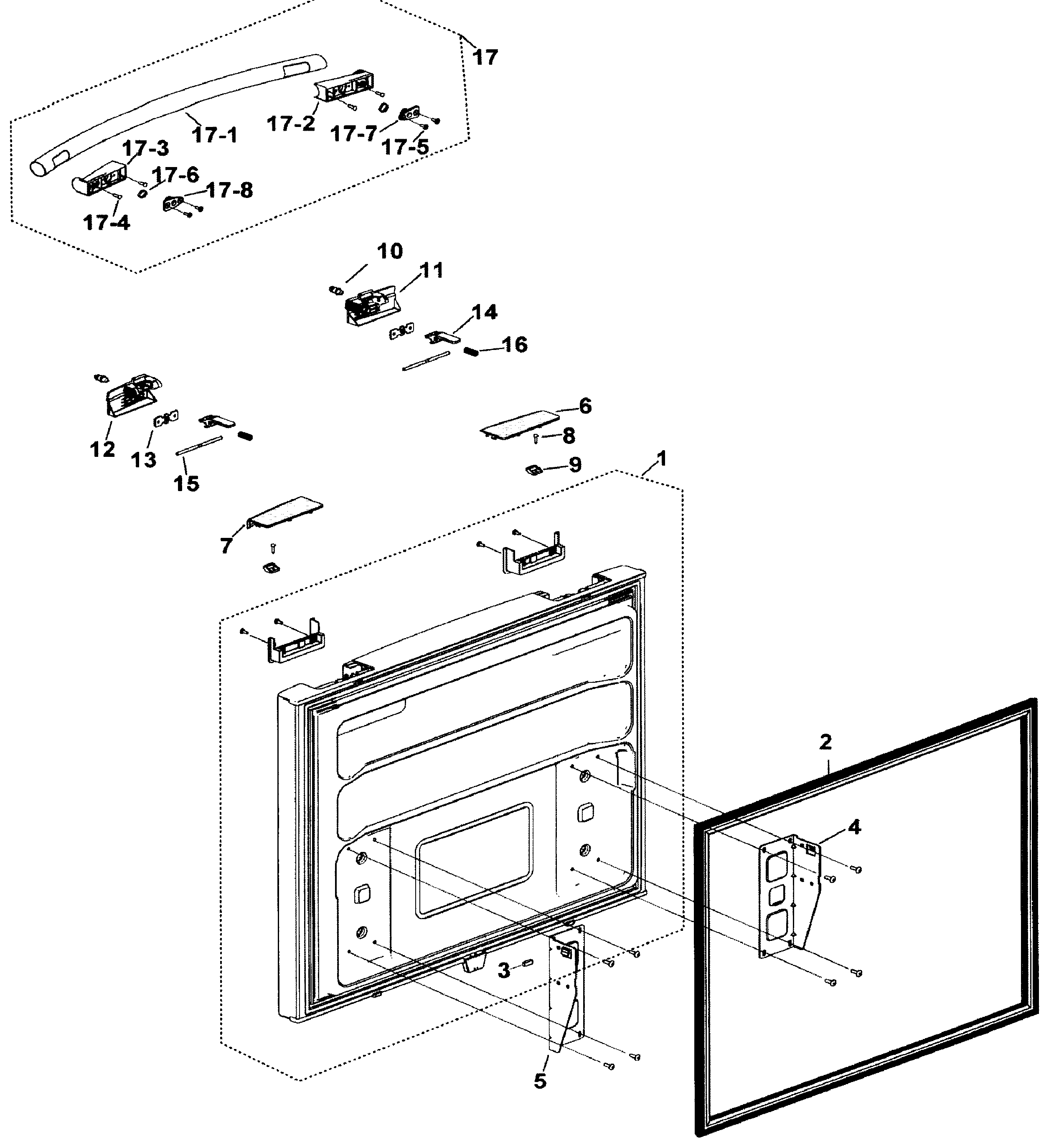 Freezer door