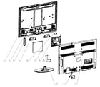 Hitachi LE32H405 cabinet parts diagram
