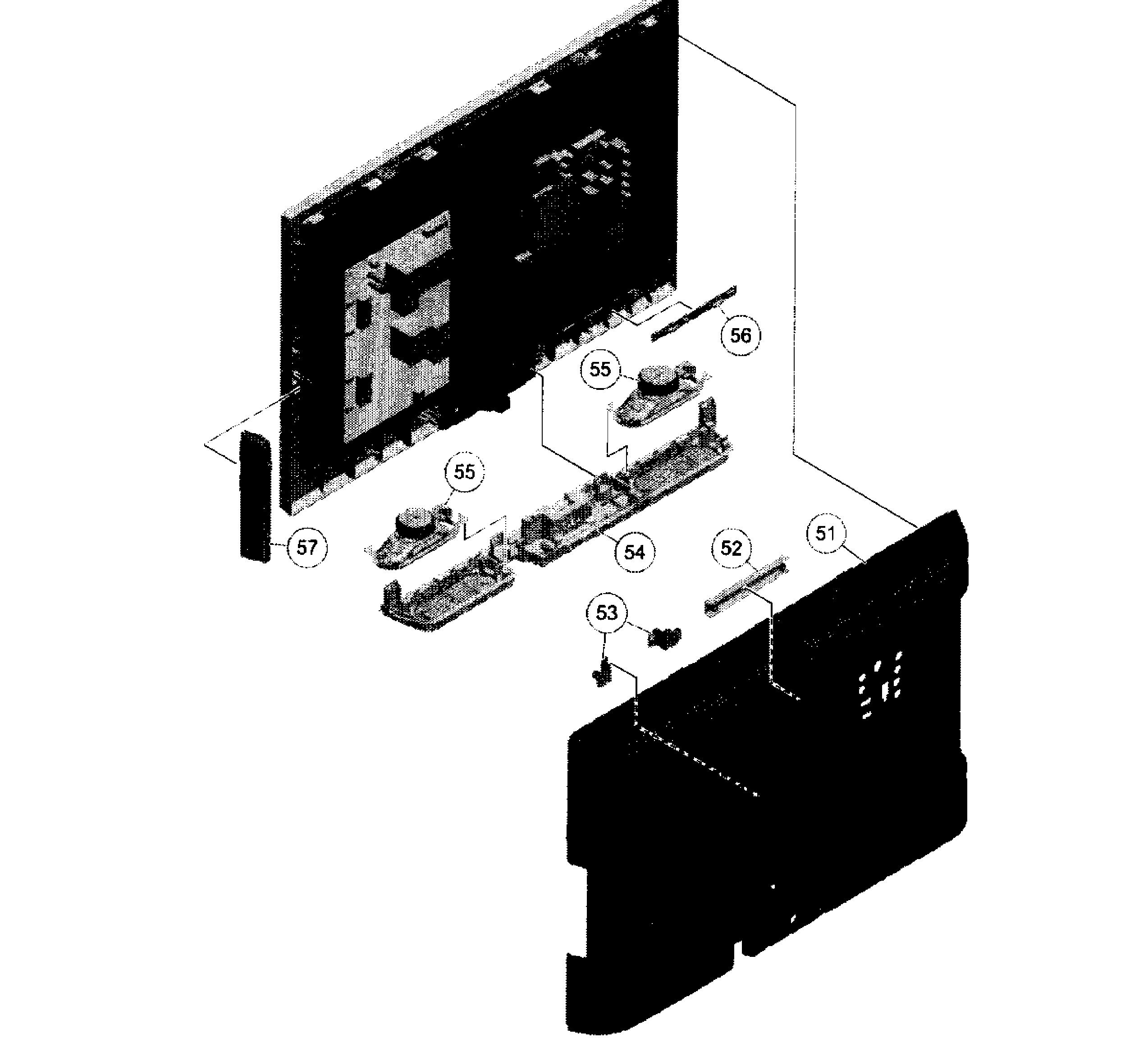 Rear cabinet