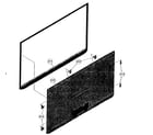 Sony KDL-60EX723 front cabinet diagram